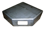 Trailer Step Plate, Weld-On, 3" x 10" x 10" x 15 degrees, LR or RF - Pacific Boat Trailers