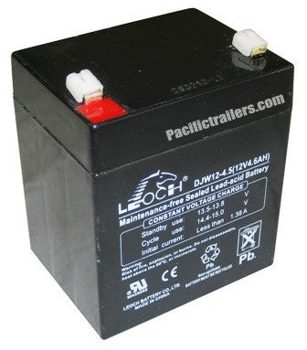 Replacement 12 Volt DC Battery for Breakaway Kits. #5.0 AH BATTERY - Pacific Boat Trailers
