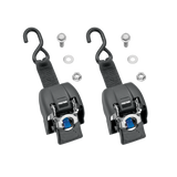 Fulton Transom Retractable Ratchet Tie Down, 2" x 43", 600 lbs. Load Capacity & 1,800 lbs. Break Strength, Stainless Steel (2 pack) #2060266 - Pacific Boat Trailers