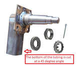 Trailer Axle Drop Spindle, Tapered for 1 3/8" x 1 1/16" bearings, 2900-3750lb Axles #34398 - Pacific Boat Trailers