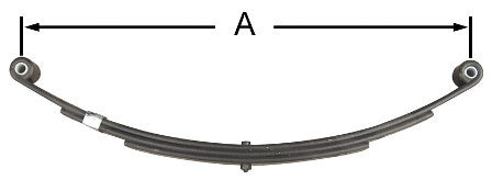 26" Double Eye Trailer Leaf Spring (2 Leaf) #AWS-2 - Pacific Boat Trailers