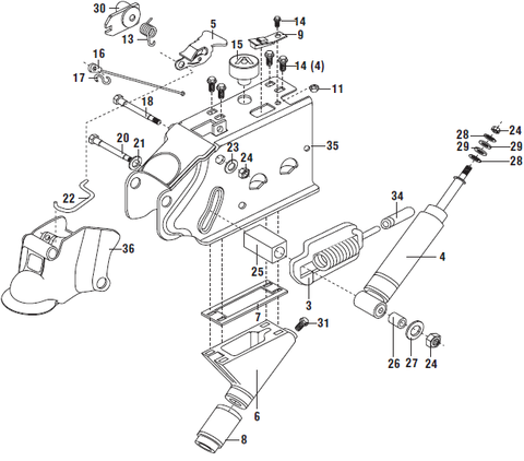 Atwood Hydraulic Brake Actuator Parts List and Schematic