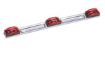LED 3-Light Bar, Trailer Identification Light w/Stainless Steel Base # ID-86020-R - Pacific Boat Trailers