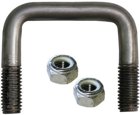 Stainless Steel U-Bolt, Square Bend - A=2 1/8" B=2" - Pacific Boat Trailers