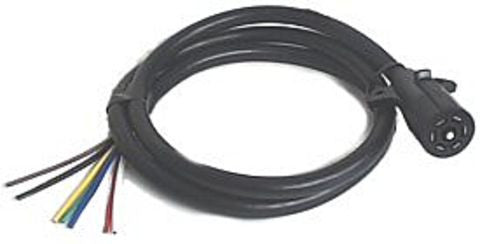 7-Pole RV Blade Trailer End Plug & 6' Cable #50-67-001 - Pacific Boat Trailers
