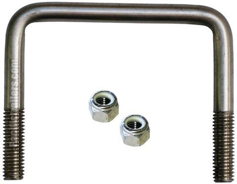 Stainless Steel U-Bolts, 1/2"-Square Bend A=4 1/8" B=3 1/2" - Pacific Boat Trailers