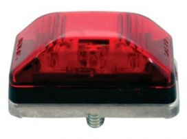 Red LED Stud Mount Clearance Light w/ Stainless Steel Base - Pacific Boat Trailers