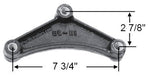 Triangular Equalizer Rocker Bar for Double Eye Leaf Springs 7 3/4" Hole Centers #EQ-E1 - Pacific Boat Trailers