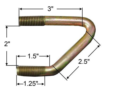 U-Bolt for Mounting to Angle Iron, Zinc Plated - 1/2" Diameter - Pacific Boat Trailers