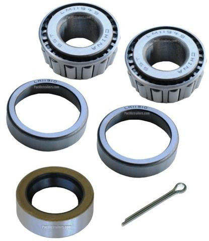 Trailer Bearing Kit, 3/4" Spindle, LM11949 Inner/Outer Bearings, 11174TB Seal - Pacific Boat Trailers