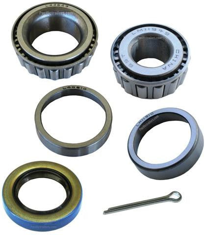 (OBSOLETE) Trailer Bearing Kit, 1 1/16" x 3/4" Spindle, L44649/LM11949 Bearings, 12192 Seal - Pacific Boat Trailers