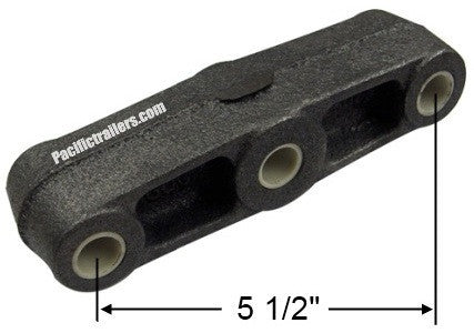 Straight Rocker Style Equalizer Bar for 1 3/4" Wide Double-Eye Springs, 5 1/2" Hole Centers #32492 - Pacific Boat Trailers
