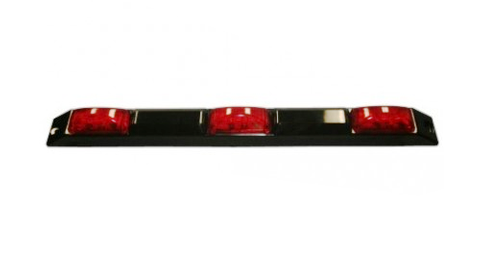 Truck, Trailer 3-Light Sealed 9 Diode LED ID Bar with Black Base #87120-D - Pacific Boat Trailers