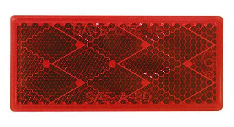 Rectangular Trailer Reflector, Red #3355 - Pacific Boat Trailers